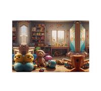 Wooden Jigsaw Puzzle 1000 Pieces WZYWHJ Messy Toy Room Printed for Adults and Kids, Perfect for Family Fun, Stress Relief