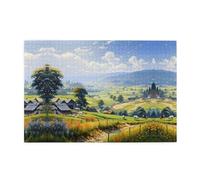 Wooden Jigsaw Puzzle 1000 Pieces WZYWHJ Rural Scenery Picture for Adults and Kids, Perfect for Family Fun, Stress Relief