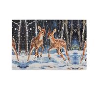 Wooden Jigsaw Puzzle 1000 Pieces WZYWHJ Silly Roe Deer Picture for Adults and Kids, Perfect for Family Fun, Stress Relief