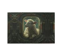 Wooden Jigsaw Puzzle 1000 Pieces WZYWHJ The Lamb in The Spaceship Printed for Adults and Kids, Perfect for Family Fun, Stress Relief