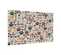 Wooden Jigsaw Puzzle 300-Piece in Box, Bone and paw print Prints Eco-Friendly Educational Puzzle for Family Fun & Adult Relaxation, 38x26 CM