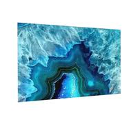 Wooden Jigsaw Puzzle 300-Piece in Box, Bright Aqua Blue Turquoise Prints Eco-Friendly Educational Puzzle for Family Fun & Adult Relaxation, 38x26 CM