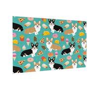 Wooden Jigsaw Puzzle 300-Piece in Box, Cute Corgi Pattern Prints Eco-Friendly Educational Puzzle for Family Fun & Adult Relaxation, 38x26 CM