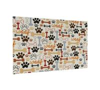 Wooden Jigsaw Puzzle 300-Piece in Box, Dog Bones Paw Prints Prints Eco-Friendly Educational Puzzle for Family Fun & Adult Relaxation, 38x26 CM