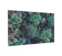 Wooden Jigsaw Puzzle 300-Piece in Box, Green Succulent Prints Eco-Friendly Educational Puzzle for Family Fun & Adult Relaxation, 38x26 CM