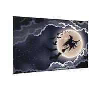 Wooden Jigsaw Puzzle 300-Piece in Box, Halloween Witch Prints Eco-Friendly Educational Puzzle for Family Fun & Adult Relaxation, 38x26 CM