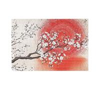 Wooden Jigsaw Puzzle 300-Piece in Box, Japanese Sun Reflection Prints Eco-Friendly Educational Puzzle for Family Fun & Adult Relaxation, 38x26 CM