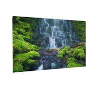 Wooden Jigsaw Puzzle 300-Piece in Box, Waterfall Green Prints Eco-Friendly Educational Puzzle for Family Fun & Adult Relaxation, 38x26 CM