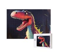 Wooden Jigsaw Puzzle 300 Pieces Exquisite big-mouthed dinosaur Print for Family Leisure and Parent-Child Interaction