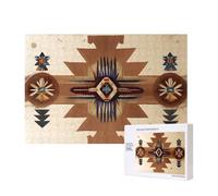 Wooden Jigsaw Puzzle 300 Pieces Exquisite Native American Patterns Print for Family Leisure and Parent-Child Interaction