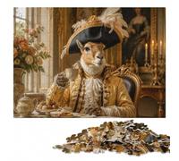 Wooden Jigsaw Puzzle 300 Pieces for Adults, Fawn in A Tricorn Hat | Adult Jigsaw Puzzle: sorting by colour, shape or image area at home.