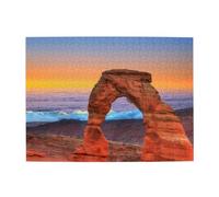 Wooden Jigsaw Puzzle 500-Piece in Box, Arches National Park Prints Eco-Friendly Educational Puzzle for Family Fun & Adult Relaxation, 52x38 CM