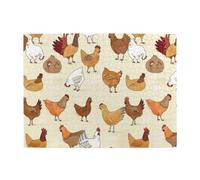 Wooden Jigsaw Puzzle 500-Piece in Box, Chicken Pattern Prints Eco-Friendly Educational Puzzle for Family Fun & Adult Relaxation, 52x38 CM