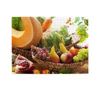 Wooden Jigsaw Puzzle 500-Piece in Box, Various Vegetables and Fruit Prints Eco-Friendly Educational Puzzle for Family Fun & Adult Relaxation, 52x38 CM