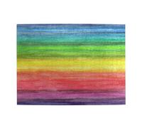 Wooden Jigsaw Puzzle 500-Piece in Box, Watercolor Rainbow Prints Eco-Friendly Educational Puzzle for Family Fun & Adult Relaxation, 52x38 CM