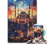 Wooden Jigsaw Puzzle 500 Pieces for Adults, Istanbuls Radiant Dawn | Puzzle for Adults - indoor weekend activity at your own pace.