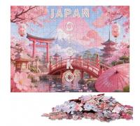 Wooden Jigsaw Puzzle 500 Pieces for Adults, Japan Travel | A screen-free tabletop activity - focused tabletop leisure on weekends.