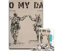 Wooden Jigsaw Puzzle 500 Pieces for Adults, To My Dad Gift Daughter | Border-first building: a clear section-by-section approach alone or together.