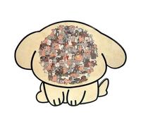 Wooden Jigsaw Puzzle - Colored Wood Puzzle | Colored Wood Ṕuzzle | Fun And Engaging For Learning Activity | Dog Framed Matching Toy Toy For All Ages Educational P̀uzzle