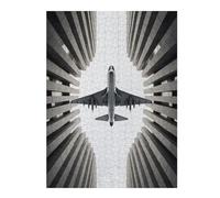 Wooden Jigsaw Puzzle Featuring Airliner Plane Bottom View, 500 PCS