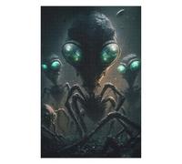 Wooden Jigsaw Puzzle Featuring Alien Invasion The Arrival, 1000 PCS