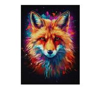 Wooden Jigsaw Puzzle Featuring Amazing Fox Art, 500 PCS