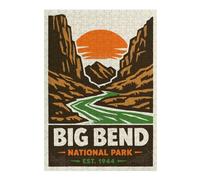 Wooden Jigsaw Puzzle Featuring Big Bend National Park Poster, 300 PCS