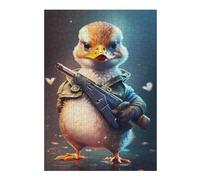 Wooden Jigsaw Puzzle Featuring Captain Baby Duck, 300 PCS
