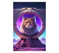 Wooden Jigsaw Puzzle Featuring Cosmic Cats Eye View, 1000 PCS