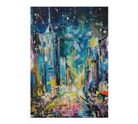 Wooden Jigsaw Puzzle Featuring Evening on Fifth Avenue, 300 PCS