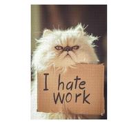 Wooden Jigsaw Puzzle Featuring I Hate Work, 1000 PCS