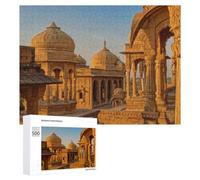 Wooden Jigsaw Puzzle Featuring India Travel Temple City, 500 PCS