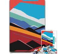 Wooden Jigsaw Puzzle Featuring Mid Century Modern Views, 500 PCS