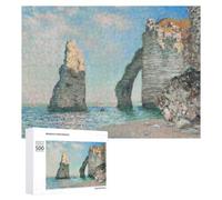 Wooden Jigsaw Puzzle Featuring The Cliffs at Etretat, 500 PCS
