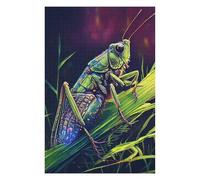 Wooden Jigsaw Puzzle Featuring The Jumping Grasshopper, 1000 PCS