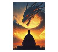 Wooden Jigsaw Puzzle Featuring The Legend Dragon, 1000 PCS
