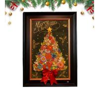 Wooden Jigsaw Puzzle, Floral Precise Decor,Tree Puzzle Frame | for Friends Adults Kids Lovers Wall Shelf Home Holiday Indoor