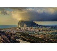 Wooden Jigsaw Puzzle For Adults 1000 Piece, Gibraltar Strait City Mountains Puzzle Home Decor Gifts 75X50Cm