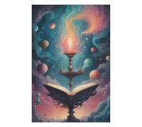 Wooden Jigsaw Puzzle for Adults, Book Magic Watercolor, 1000 PCS