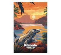 Wooden Jigsaw Puzzle for Adults, Komodo National Park, Indonesia, 1000 PCS