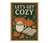 Wooden Jigsaw Puzzle for Adults, Lets Get Cozy Fall Illustration, 500 PCS