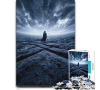 Wooden Jigsaw Puzzle for Adults, Lucifer in Desolate Landscape, 1000 PCS
