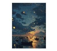 Wooden Jigsaw Puzzle for Adults, Magical Twilight Sea, 500 PCS