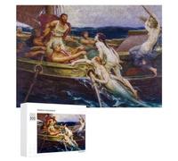 Wooden Jigsaw Puzzle for Adults, Ulysses And The Sirens, 300 PCS