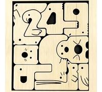 Wooden Jigsaw Puzzle Set - Kids Math Learning Puzzle, Homeschool Educational Toy Set Counting, Educational Toy Abstract Learning Board, Wooden Game Kids Girls Preschool Home Classroom Activity