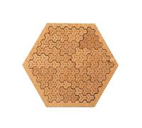 Wooden Jigsaw Puzzle with Frame, Irregular Creative Labyrinth Design for Adults, Mind-Bending and Challenging Brain Teaser
