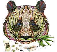 Wooden Jigsaw Puzzle XL 294 Piece (33x30cm) - Panda Wooden Jigsaw Puzzles for Adults Presented in Wooden Gift Box by The Puzzled Tree