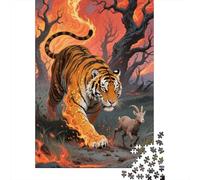 Wooden Jigsaw Puzzles 1000 Pieces - Challenge Yourself with Tiger for Adults, Teens, Perfect for Family Game Night