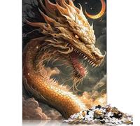 Wooden Jigsaw Puzzles 1000 Pieces Cosmic Fantasy Dragon Wood Puzzles Educational Puzzles Toys for Boys And Girls Christmas And Birthday Gifts 1000pcs (75x50cm)