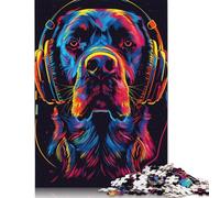 Wooden Jigsaw Puzzles 1000 Pieces Labrador Retriever Dog Art Wood Puzzles Educational Puzzles Toys for Boys And Girls Christmas And Birthday Gifts 1000pcs (75x50cm)